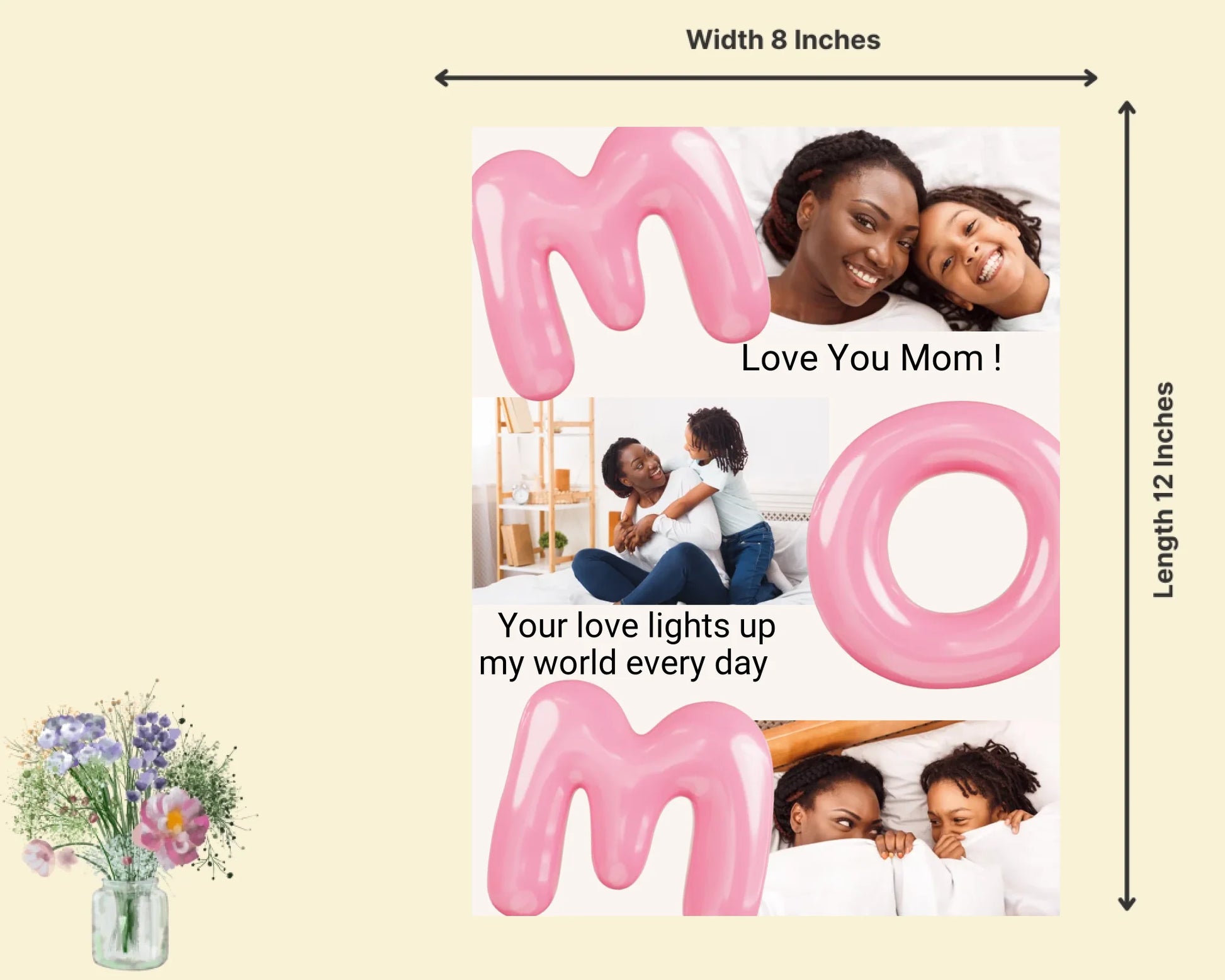 Wall Mockup Cream 8x12