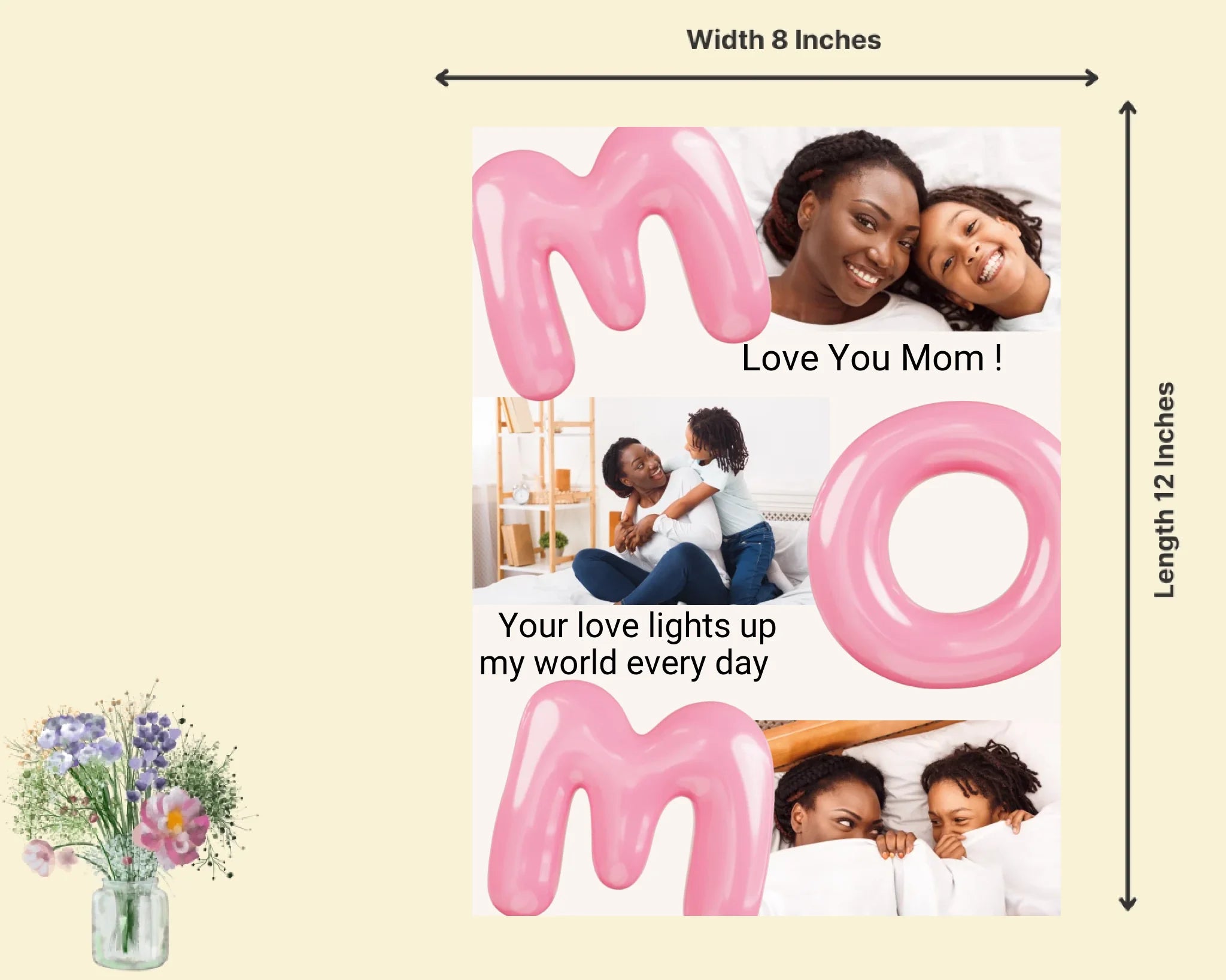 Wall Mockup Cream 8x12