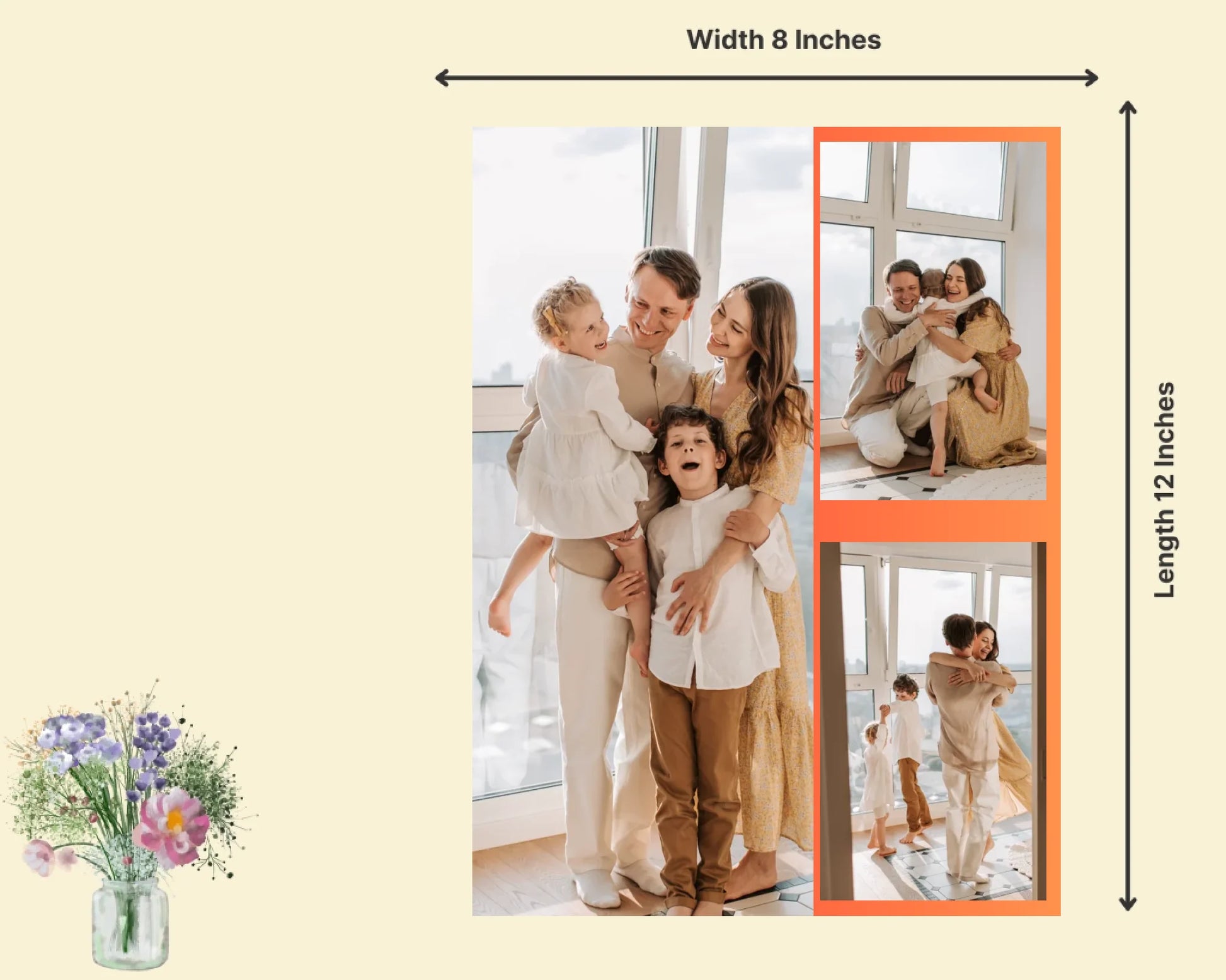 Wall Mockup Cream 8x12