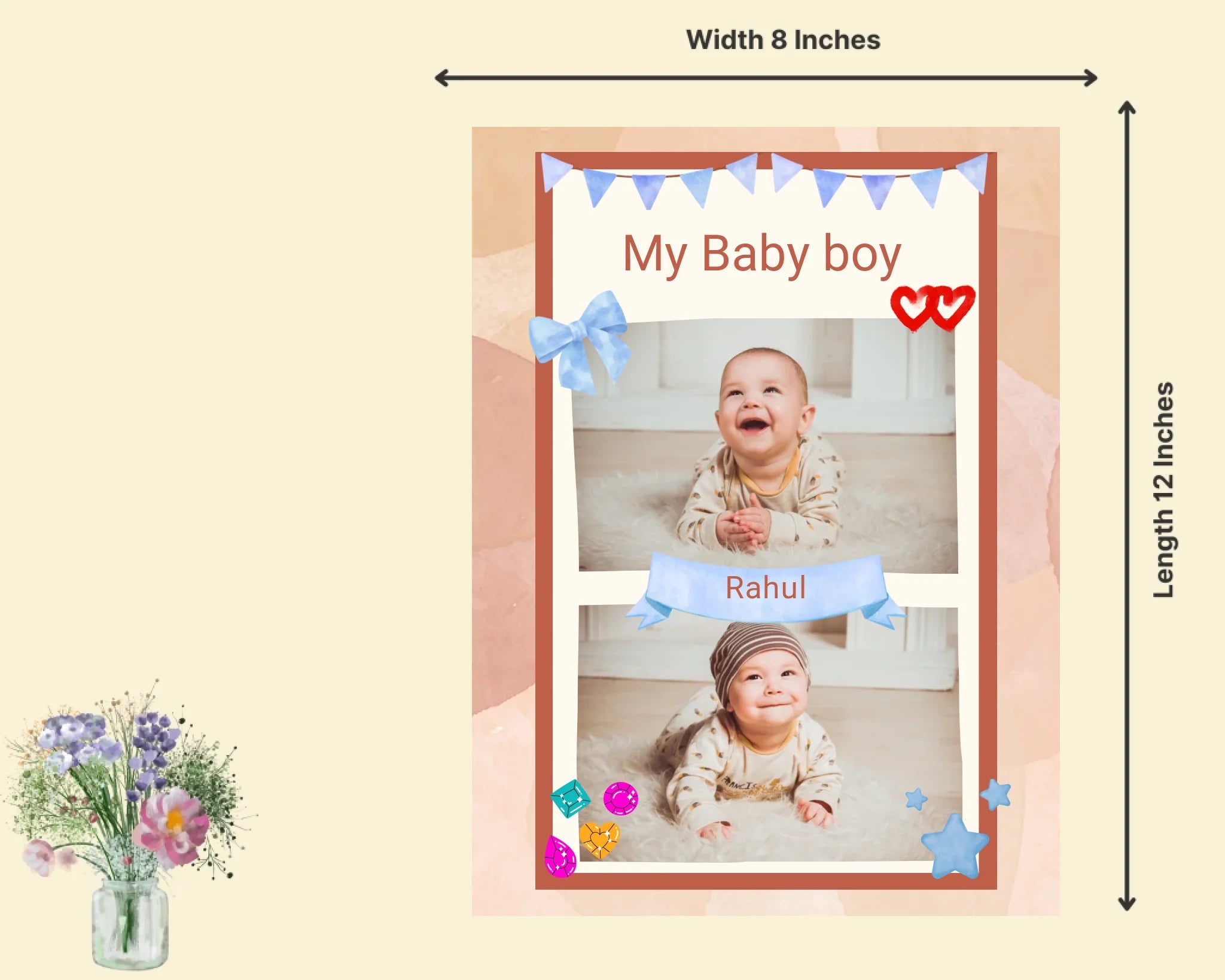 Wall Mockup Cream 8x12