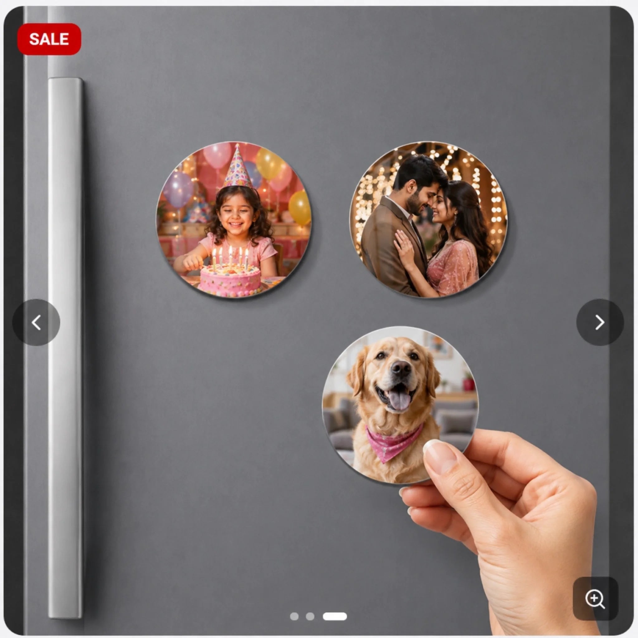 Fridge magnet round