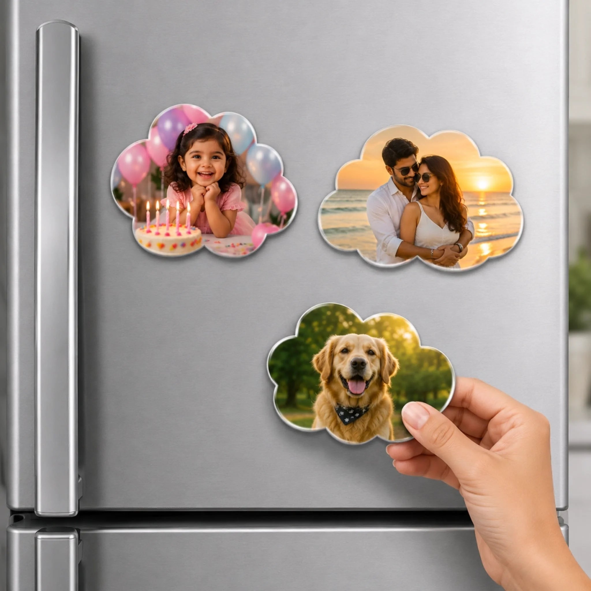 3 Cloud Shape magnets