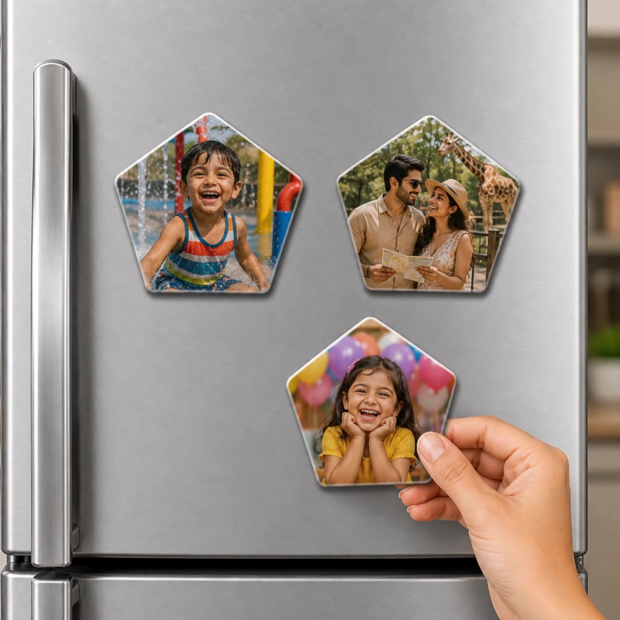 3 Pentagone Shape magnets