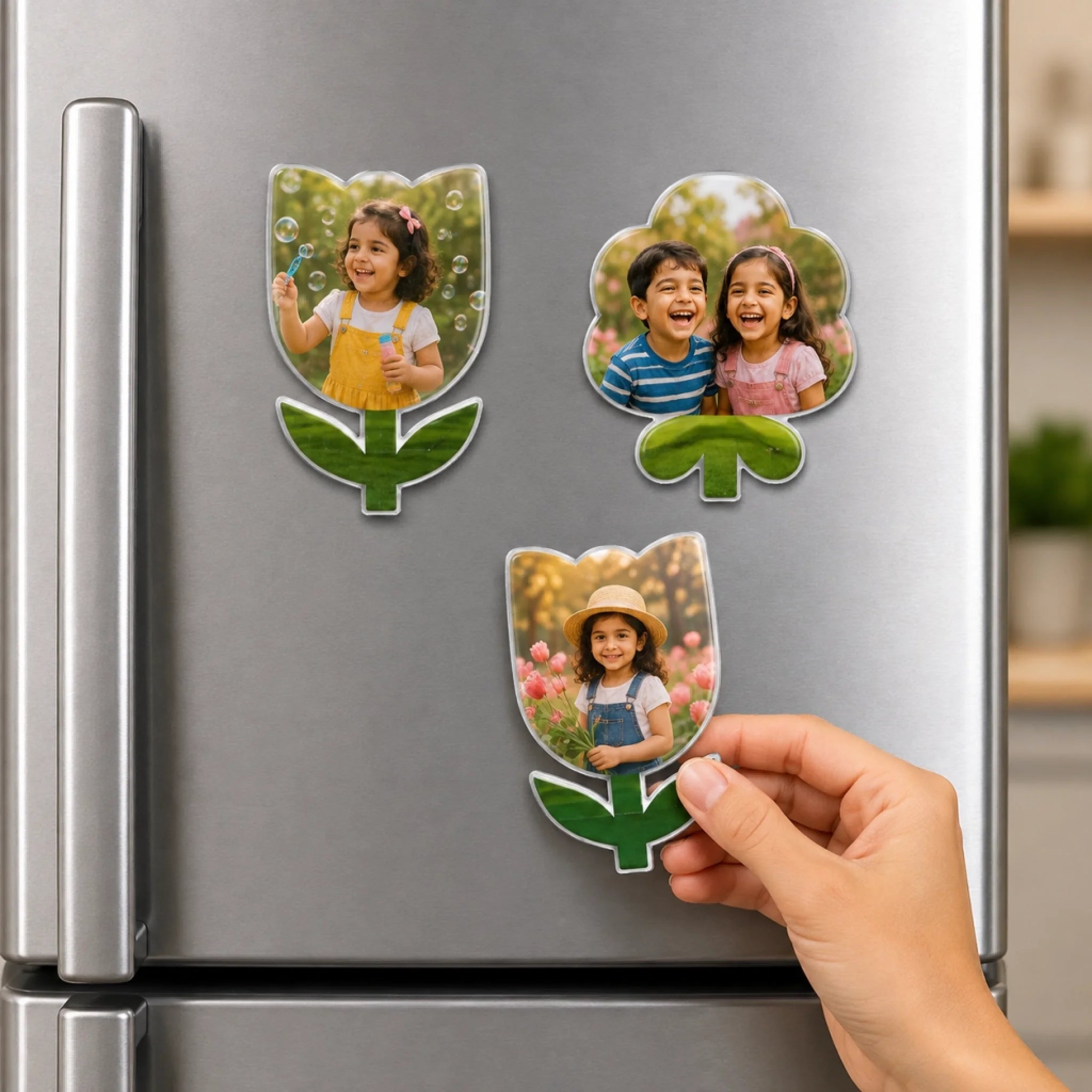 3 Tulip Shape magnets