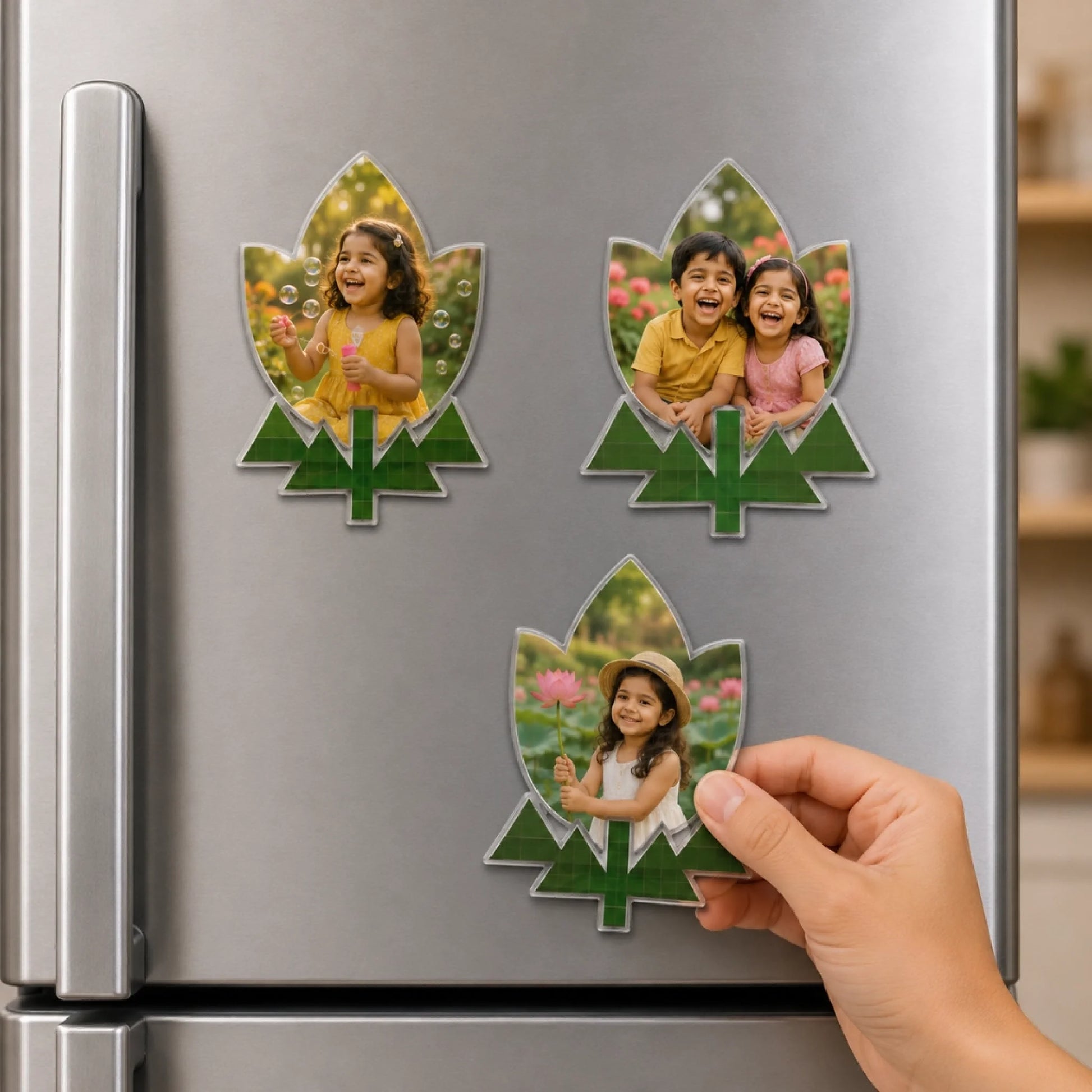 3 Lotus Shape magnets