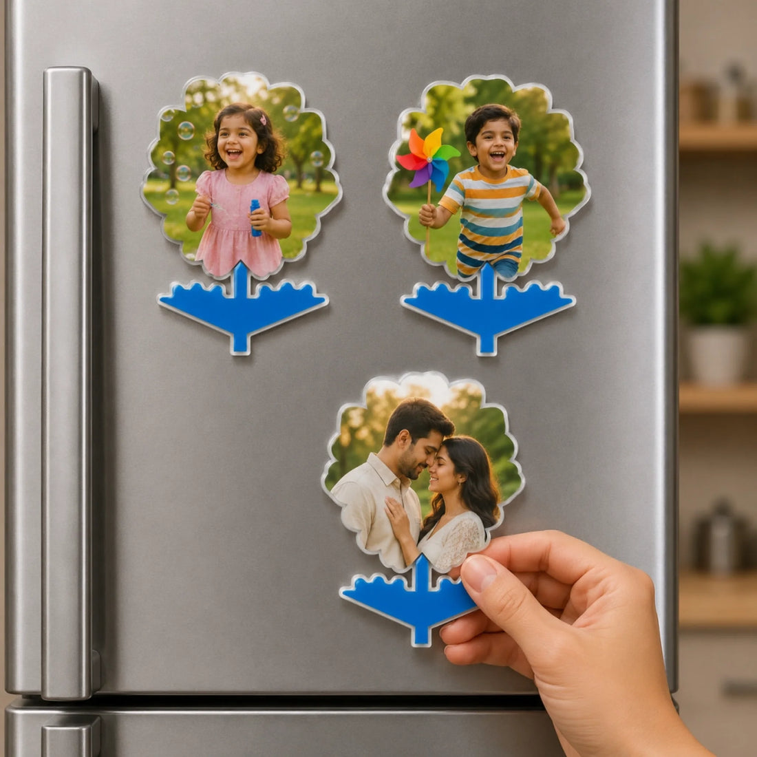 3 Marigold Shape magnets
