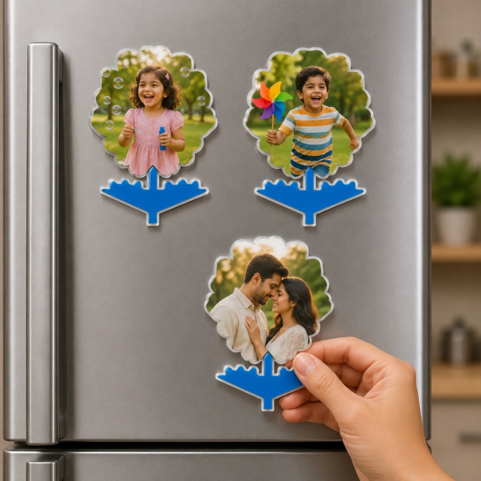 3 Marigold Shape magnets