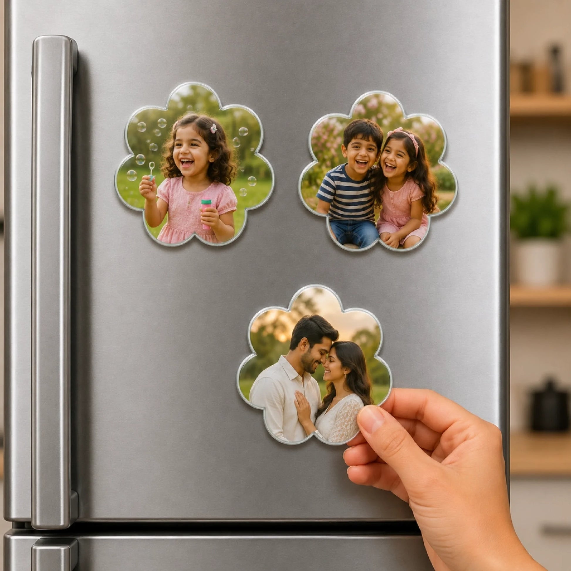 3 Blossom Shape magnets