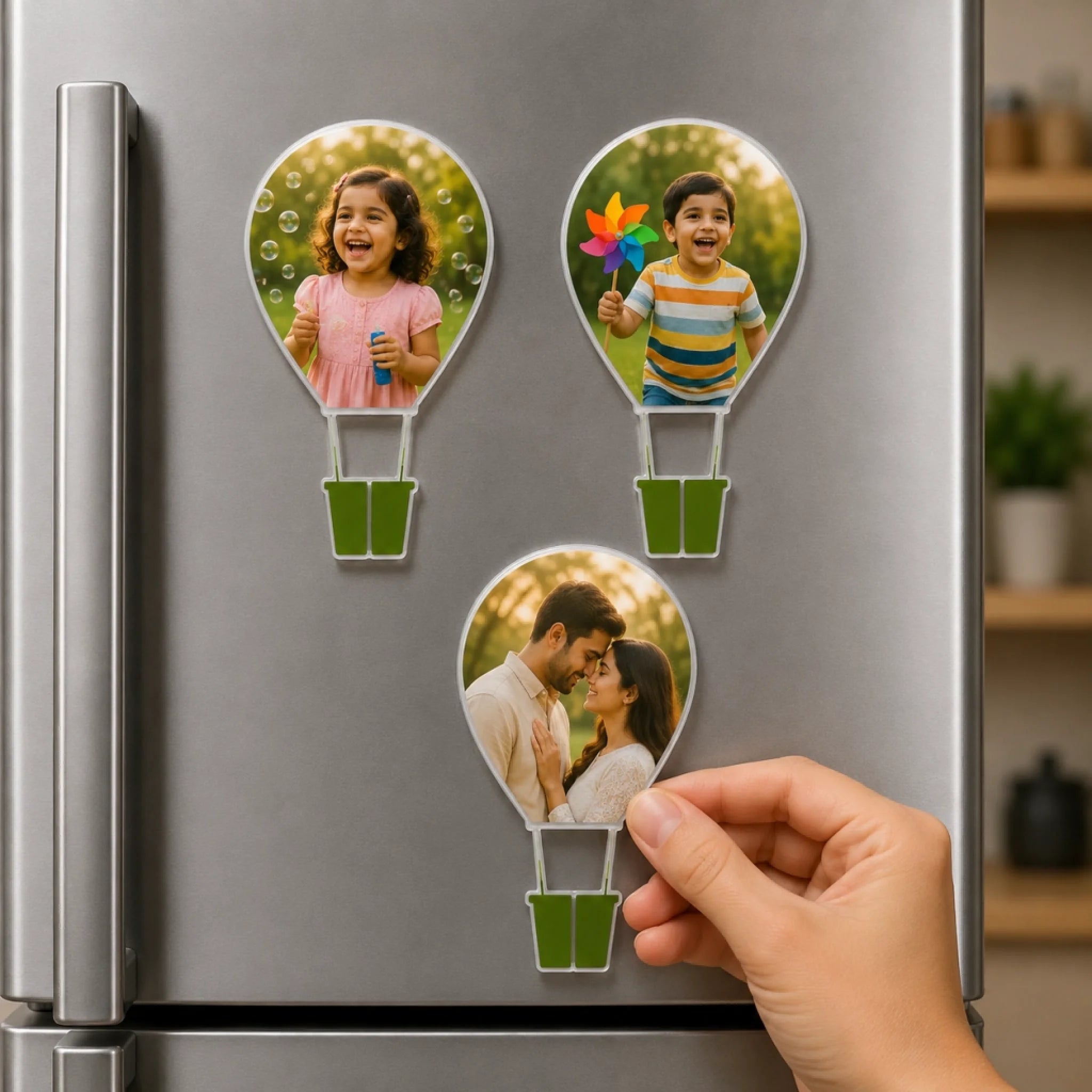 3 Hot Air Balloon Shape magnets