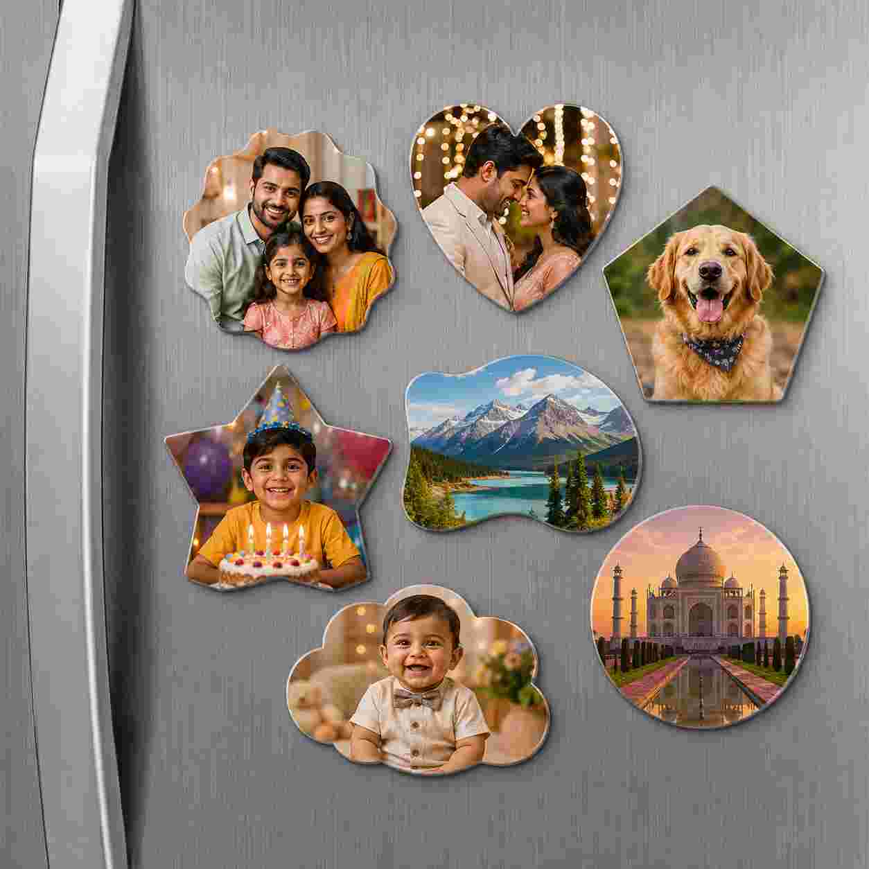 Personalized Acrylic Photo Magnet Set