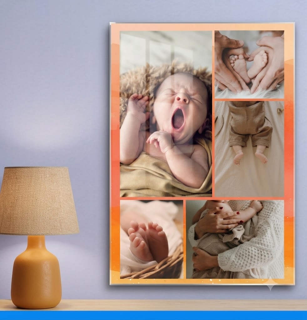 Baby Five Photo Collage