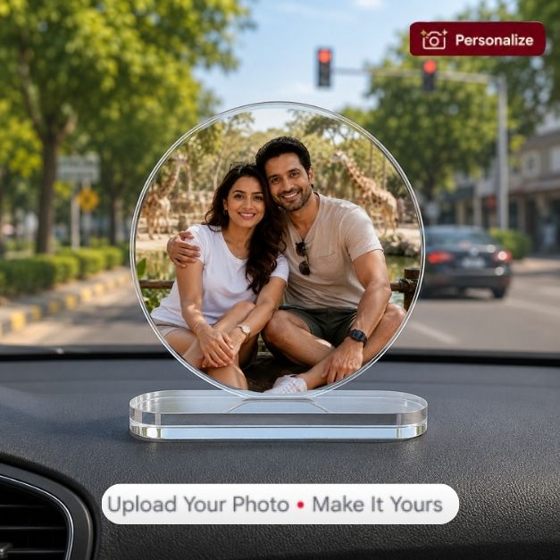 ⭕ Personalized Car Dashboard Stand - Round