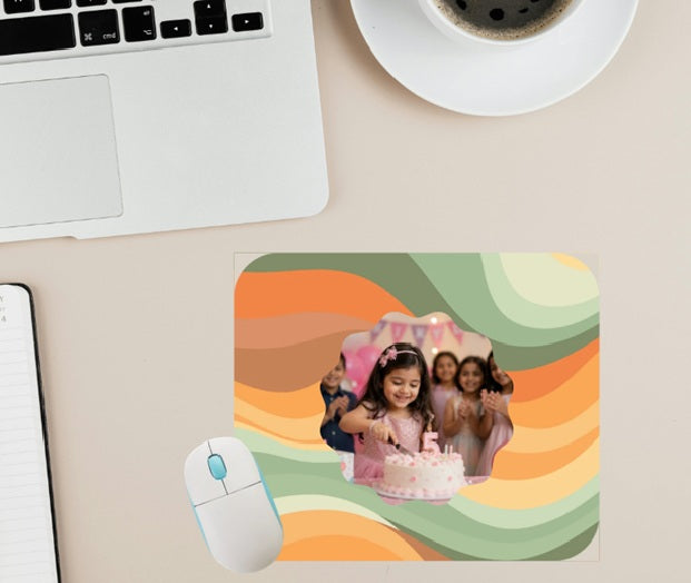 Groovy Face Mouse Pad