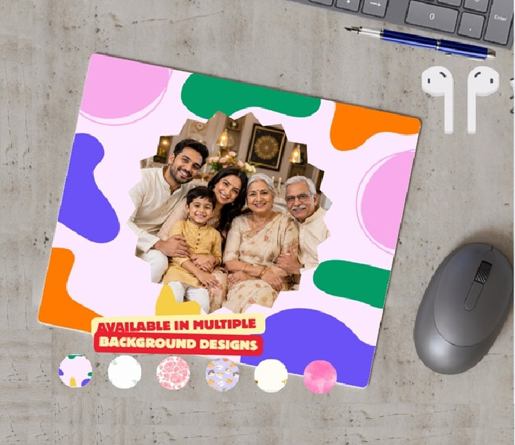 Wavy Circle Photo Mouse Pad