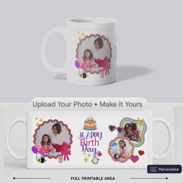 Multicoloured Birthday Mug