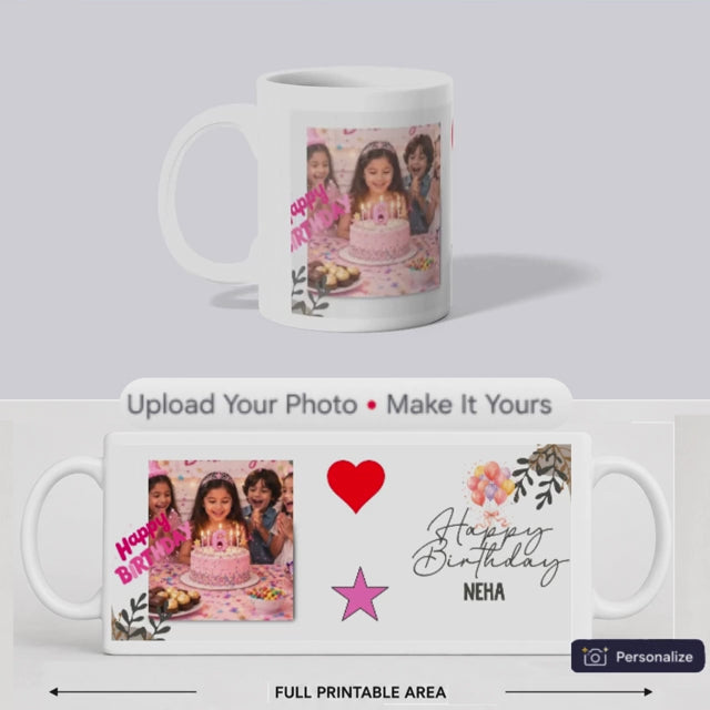 Modern Happy Birthday Mug