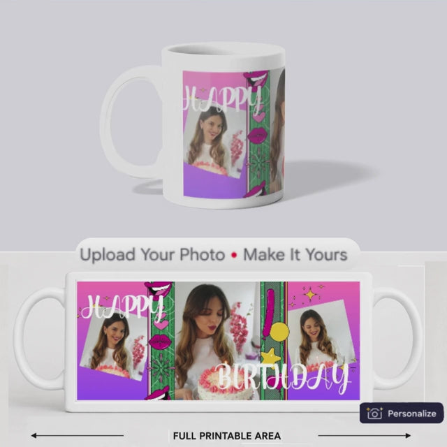 Purple Playful Birthday Mug