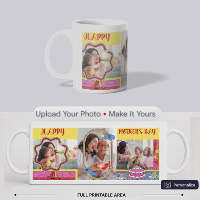 Yellow and Pink Mother's Day Mug